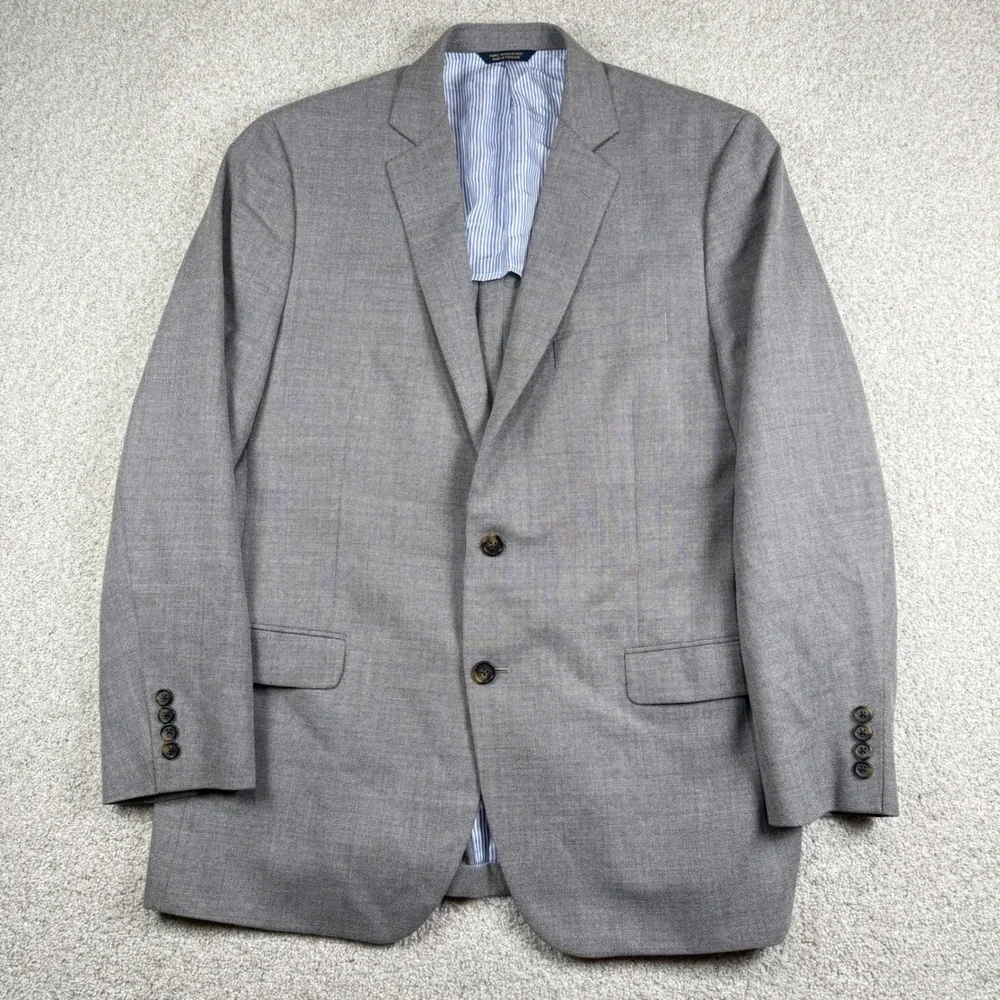 Brooks‎ Brothers 1818 Blazer Mens 44R Grey Reda Wool Fitzgerald Sport Coat